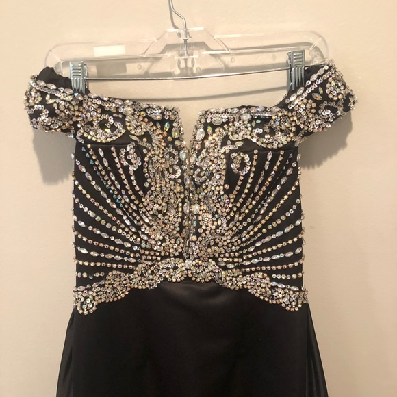 Rachel Allan Gown Black Dress - Picture 4 of 8